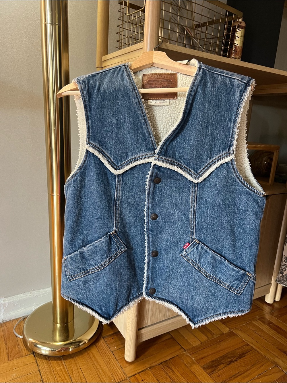 Levi's Blue Denim Sherpa-Lined Jacket